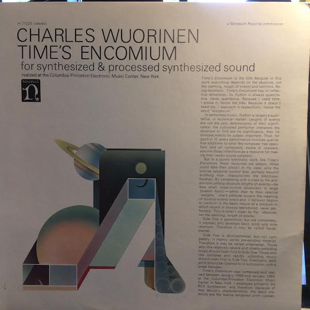 Charles Wuorinen - Time's Encomium (For Synthesized & Processed Synthesized Sound) (VINYL) | Near Mint (NM or M-)