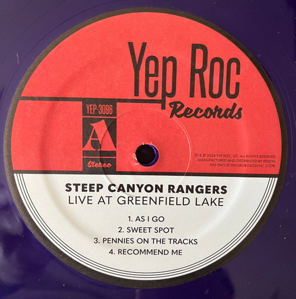 Steep Canyon Rangers - Live At Greenfield Lake (PURPLE + YELLOW VINYL) | Mint (M) Mint (M)