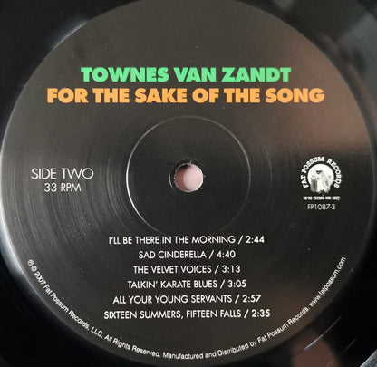 Townes Van Zandt - For The Sake Of The Song (VMP VINYL) | Mint (M) Mint (M)
