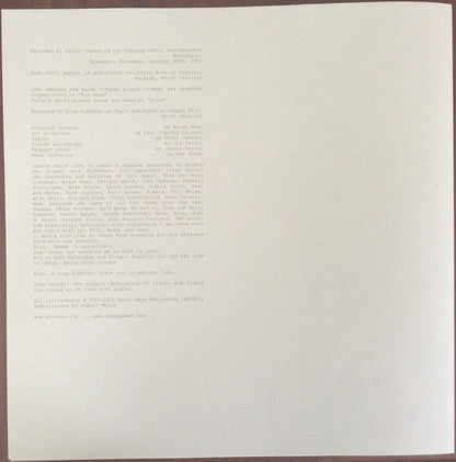 For Emma, Forever Ago (LTD EDT VINYL) | Mint (M) Mint (M)