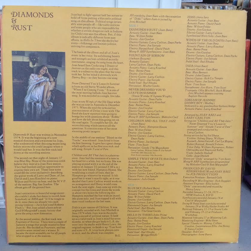 Joan Baez - Diamonds & Rust (VINYL) | Excellent+ (EX+)