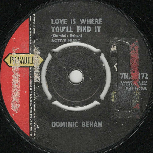 Dominic Behan - Liverpool Lou (7" VINYL) | Excellent+ (EX+) Generic