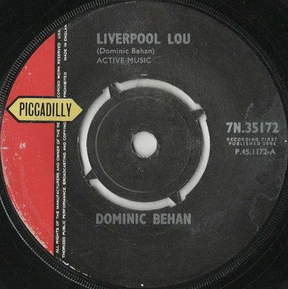 Dominic Behan - Liverpool Lou (7" VINYL) | Excellent+ (EX+) Generic