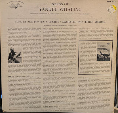 Bill Bonyun - Songs Of Yankee Whaling (VINYL) | Excellent+ (EX+) Excellent (EX)