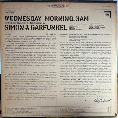 Simon & Garfunkel - Wednesday Morning, 3 A.M. (VINYL) | Excellent (EX) Very Good (VG)