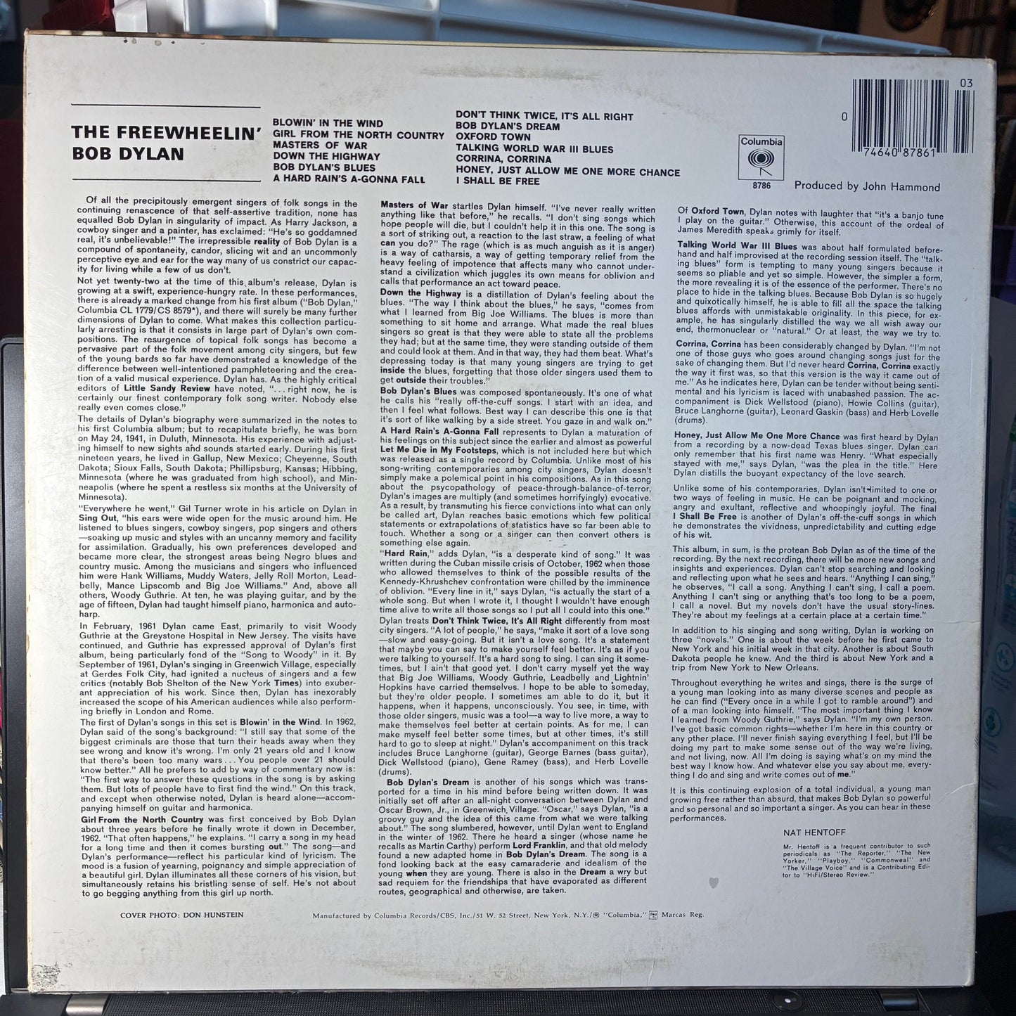Bob Dylan - The Freewheelin' Bob Dylan (VINYL) | Excellent (EX) Excellent (EX)
