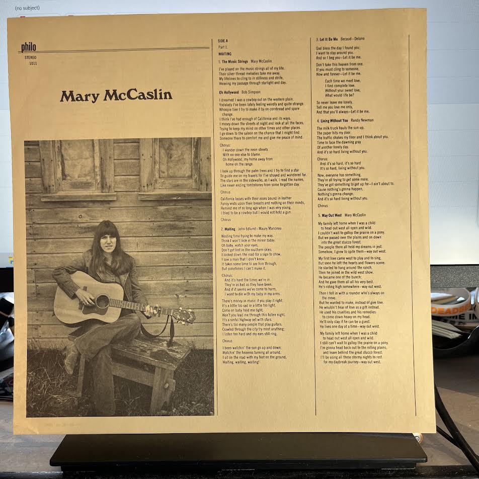 Mary McCaslin - Way Out West (VINYL) | Near Mint (NM or M-) Near Mint (NM)
