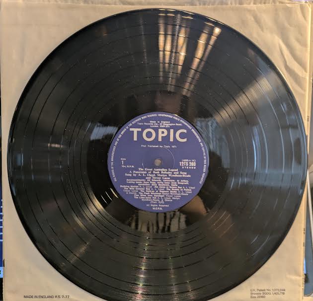 A. L. Lloyd - The Great Australian Legend (VINYL) [UK IMPORT] | Near Mint (NM or M-) Excellent (EX)