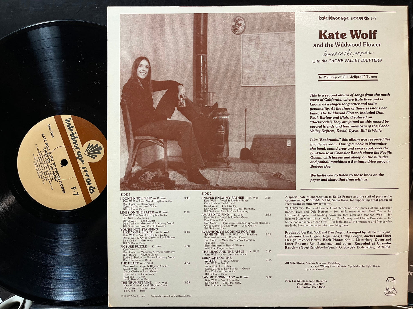 Kate Wolf - Lines On The Paper (VINYL) | Near Mint (NM) Excellent (EX)