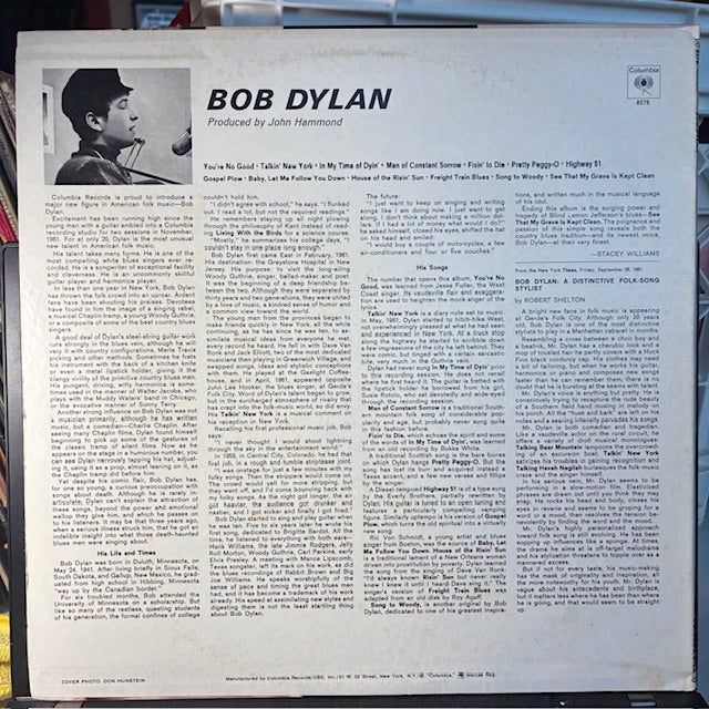 Bob Dylan - Bob Dylan (VINYL) | Very Good Plus (VG+) Excellent (EX)