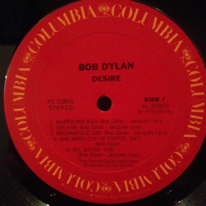 Bob Dylan - Desire (VINYL) | Very Good Plus Plus (VG++) Near Mint (NM)