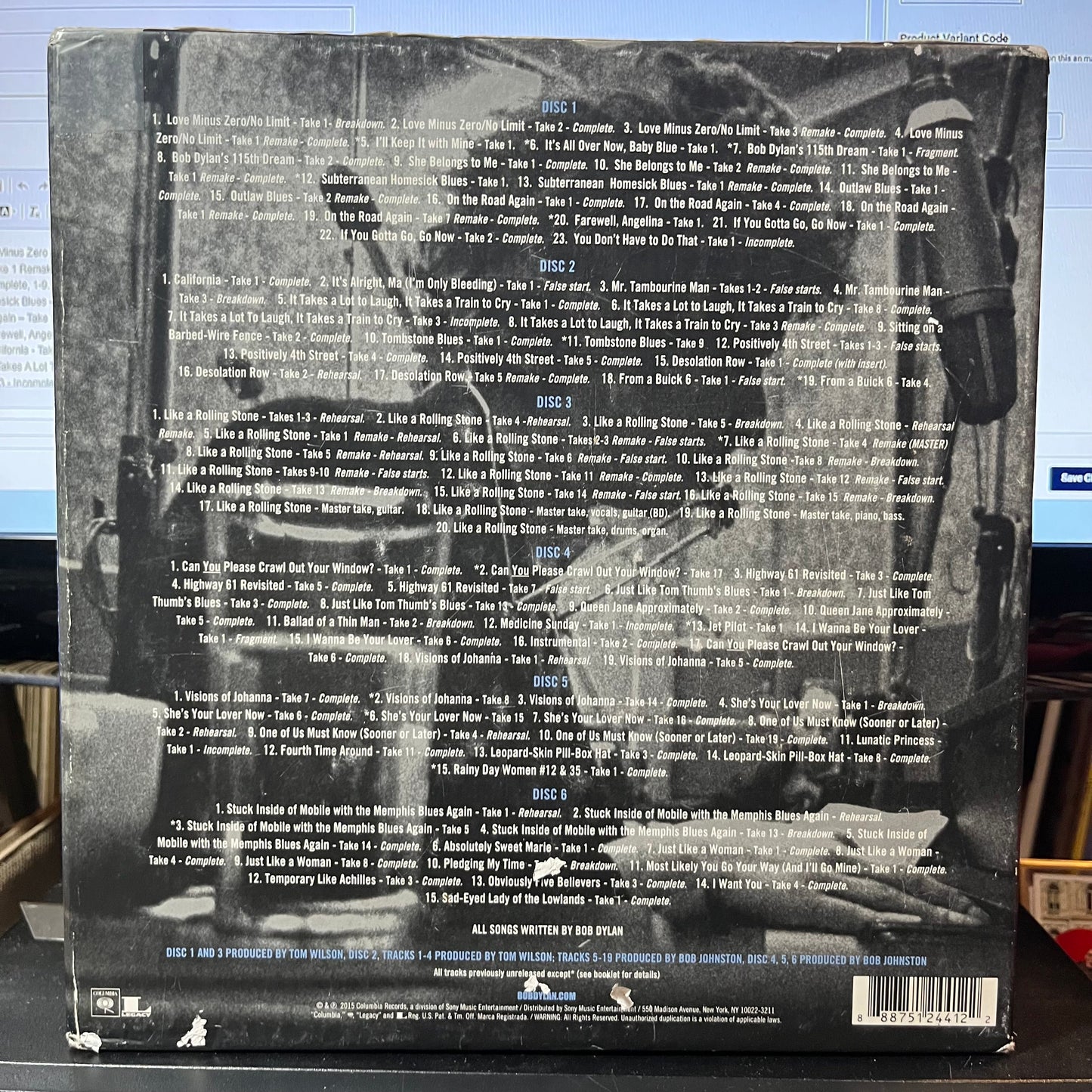 Bob Dylan - The Cutting Edge 1965 – 1966 (CD BOX & BOOK) | Very Good Plus (VG+) Very Good Plus (VG+)