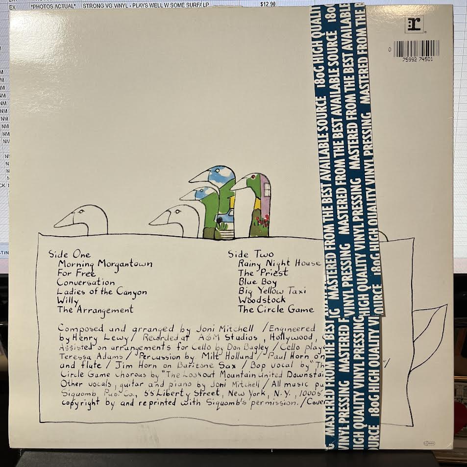 Ladies Of The Canyon (VINYL) | Very Good Plus (VG+) Near Mint (NM)
