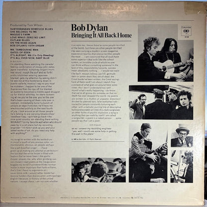 Bob Dylan - Bringing It All Back Home (VINYL) | Very Good Plus (VG+) Very Good Plus (VG+)