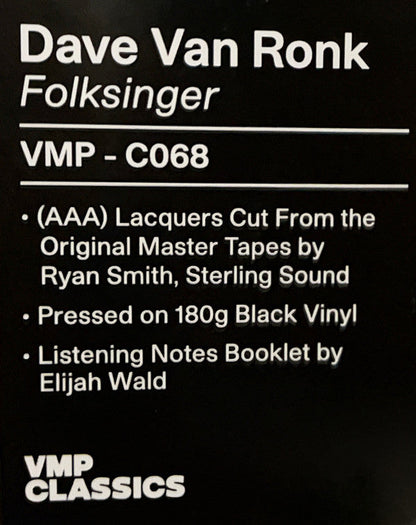 Folksinger (VMP | 180 GRAM VINYL) | Mint (M) Mint (M)
