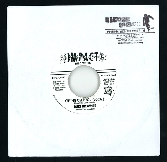 Duke Browner - Crying Over You (VINYL 7") | Mint (M) Mint (M)