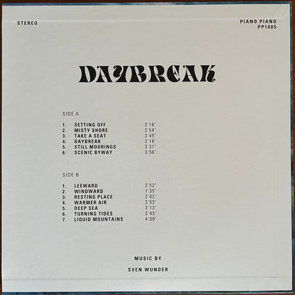 Sven Wunder - Daybreak (VINYL 12") | Mint (M) Mint (M)