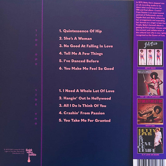 Betty Davis - Crashin' From Passion (TRANSPARENT RED VINYL) | Mint (M) Mint (M)