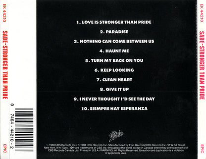Sade - Stronger Than Pride (CD) | Mint (M) Mint (M)