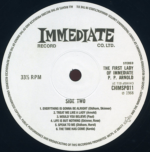 P.P. Arnold - The First Lady Of Immediate (VINYL) | Mint (M) Mint (M)