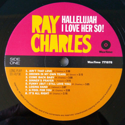 Ray Charles - Hallelujah I Love Her So! (VINYL) | Mint (M) Mint (M)