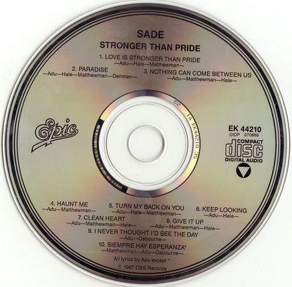 Sade - Stronger Than Pride (CD) | Mint (M) Mint (M)