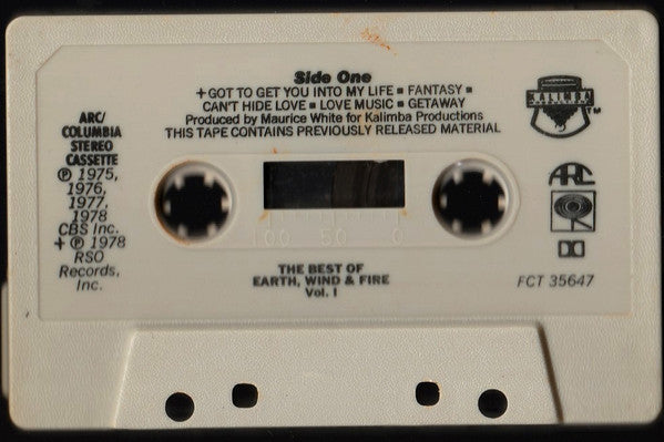 Earth, Wind & Fire - The Best Of Earth Wind & Fire Vol. I (CASSETTE) | Excellent+ (EX+) Excellent (EX)