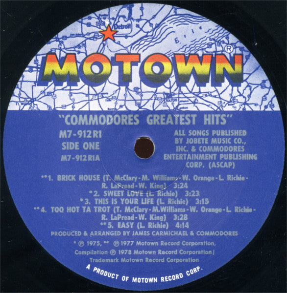 Commodores - Greatest Hits (VINYL) | Excellent+ (EX+) Near Mint (NM)
