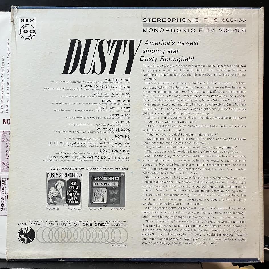 Dusty Springfield - Dusty | Excellent+ (EX+) Excellent (EX)
