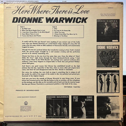Dionne Warwick - Here, Where There Is Love (VINYL) | Excellent (EX) Excellent (EX)