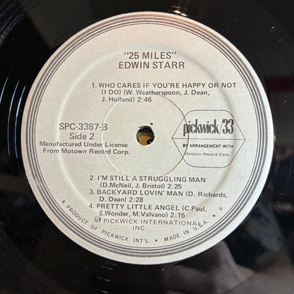 Edwin Starr - 25 Miles (VINYL) | Excellent (EX) Excellent (EX)
