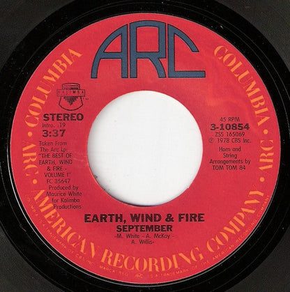 Earth, Wind & Fire - September (7") | Excellent+ (EX+) Generic