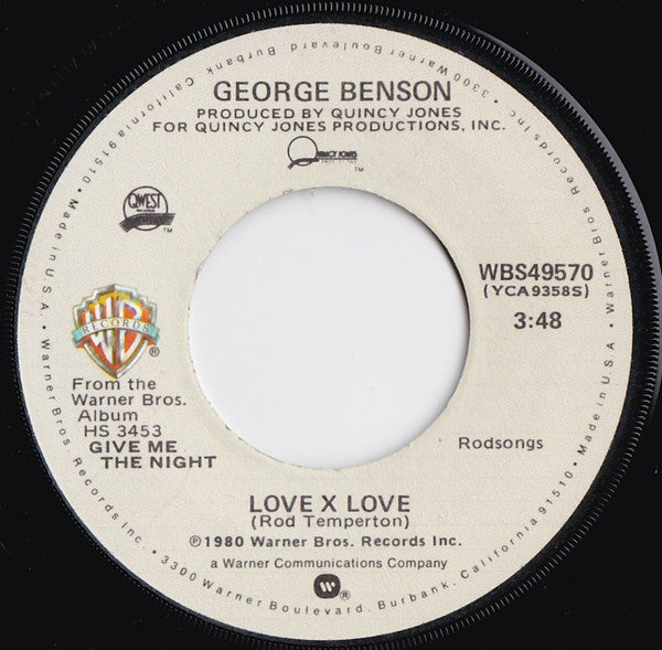 George Benson - Love X Love (7" VINYL) | Near Mint (NM) Near Mint- (NM-)