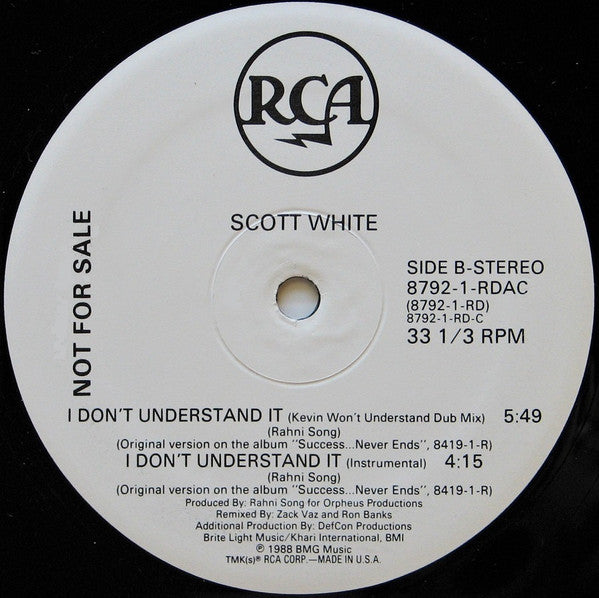 I Don't Understand It (12" VINYL) | Near Mint (NM) Very Good Plus (VG+)