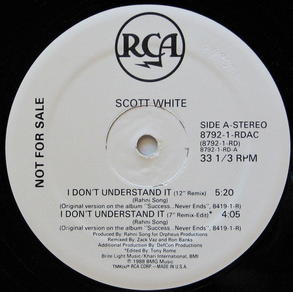 I Don't Understand It (12" VINYL) | Near Mint (NM) Very Good Plus (VG+)