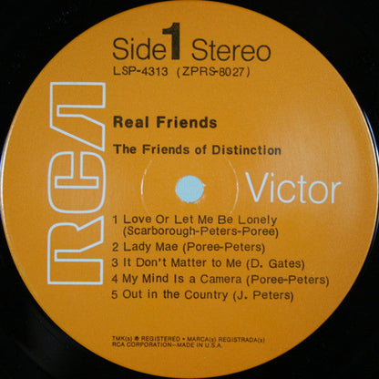 The Friends Of Distinction - Real Friends (VINYL) | Near Mint (NM or M-) Very Good Plus (VG+)