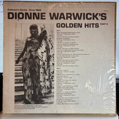 Dionne Warwick - Golden Hits Part 2 (VINYL) | Very Good Plus (VG+) Excellent (EX)