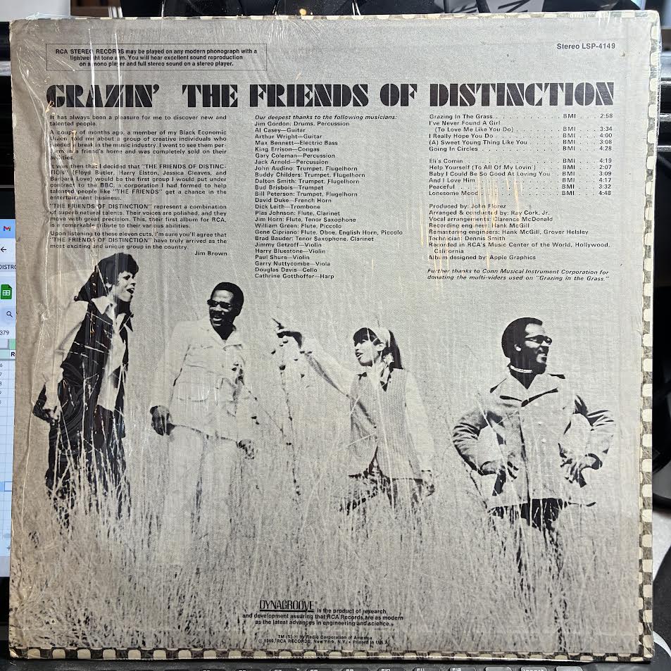 The Friends Of Distinction - Grazin' (VINYL) | Very Good Plus (VG+) Excellent+ (EX+)