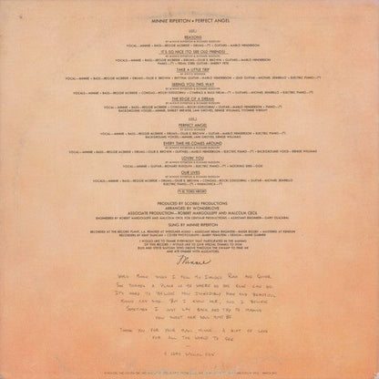 Minnie Riperton - Perfect Angel (VINYL) | Very Good (VG) Excellent (EX)