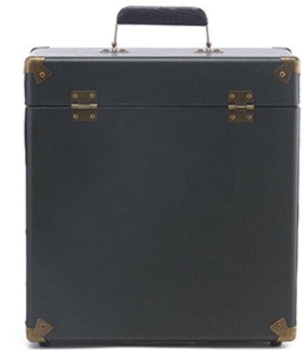 GPO - GPO Retro SWB18GB 12 " Vinyl Record Case 35 Count Capacity Removable Lid - Rustic Green with Black Interior) |
