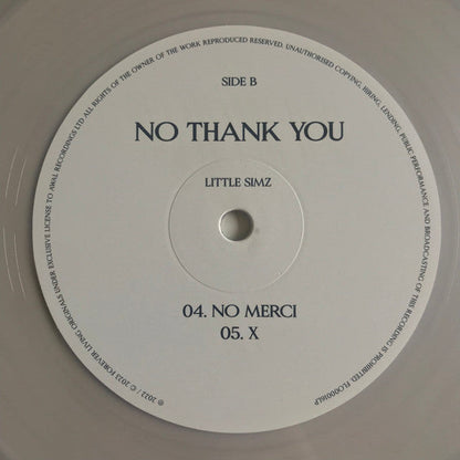 Little Simz - No Thank You (2xCLEAR VINYL) | Mint (M) Mint (M)