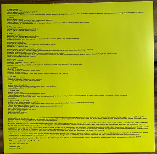 M.I.A. (2) Kala LP Mint (M) Mint (M)