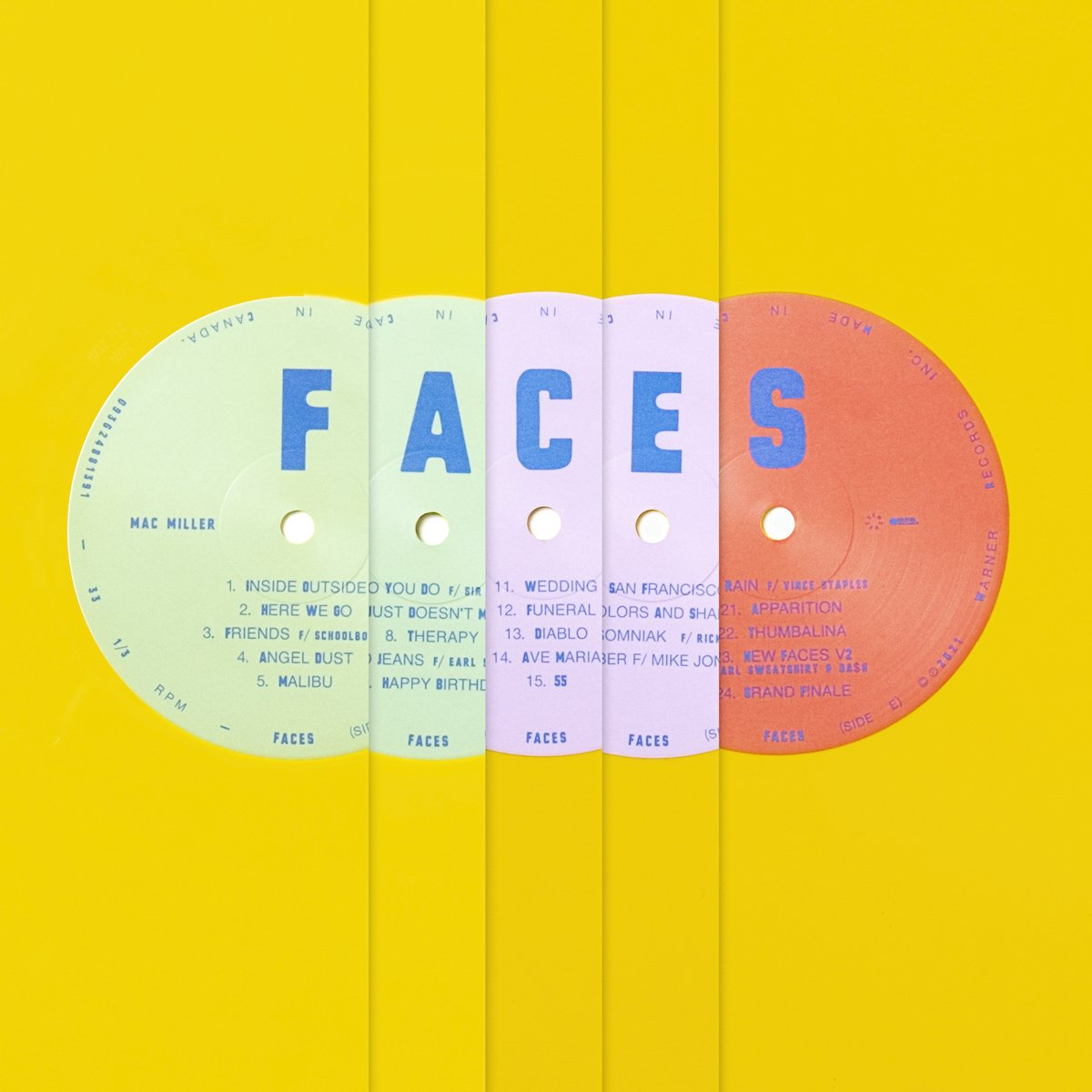 Mac Miller - Faces (YELLOW VINYL) | Mint (M) Mint (M)