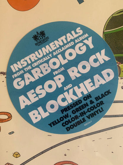 Aesop Rock X Blockhead - Garbology: Instrumentals (YELLOW, GREEN & BLACK VINYL) | Mint (M)