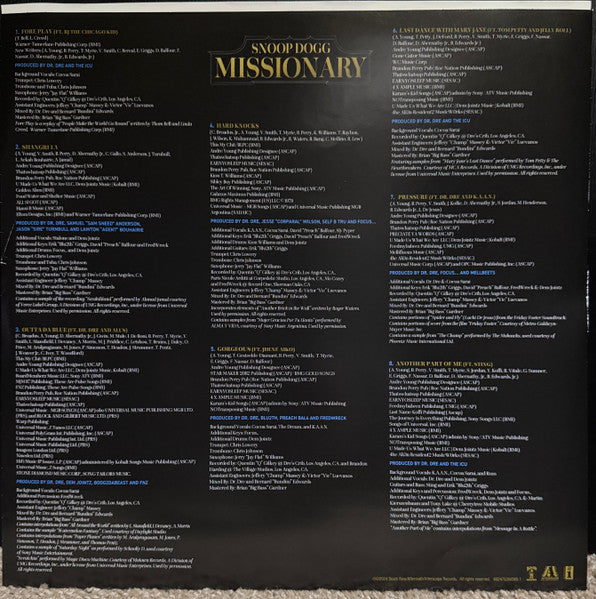 Snoop Dogg - Missionary (VINYL) | Mint (M) Excellent+ (EX+)