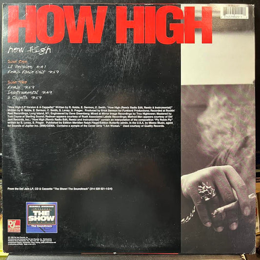 Method Man & Redman - How High (12" VINYL) | Excellent (EX) Excellent (EX)