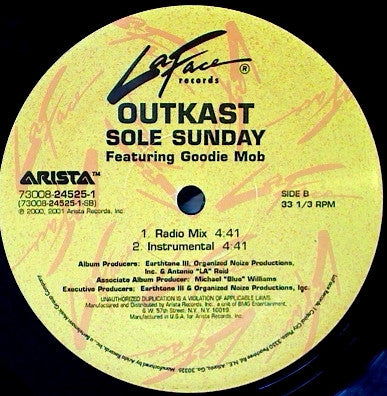OutKast - Ms. Jackson / Sole Sunday (12" VINYL) | Excellent (EX) Excellent (EX)