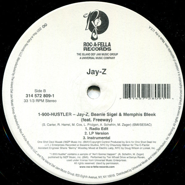 Jay-Z - Guilty Until Proven Innocent / 1-900-HUSTLER (12" VINYL) | Excellent (EX) Excellent (EX)