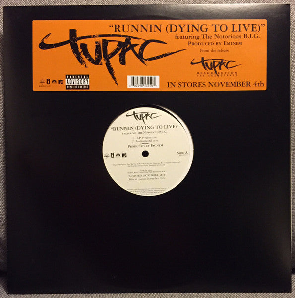 2Pac - Runnin (Dying To Live) (12" VINYL) | Near Mint (NM) Excellent+ (EX+)