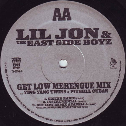 Lil' Jon & The East Side Boyz - Get Low (Remix) (12" VINYL) | Near Mint (NM) Near Mint (NM)